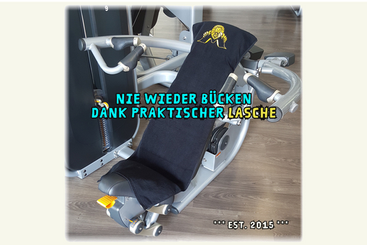 Fitnesshandtuch mit Fixierung - Premium - Logo gestickt - RESTPOSTEN