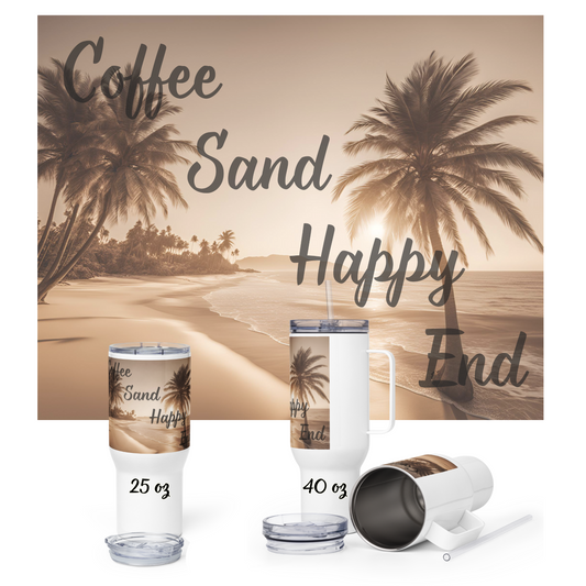 Coffee Sand Happy End - Edelstahl-Reisebecher mit Griff / Editionslimit: nein