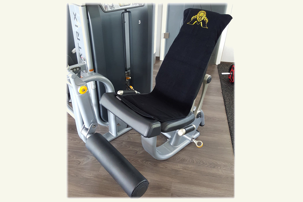 Fitnesshandtuch mit Fixierung - Premium - Logo gestickt - RESTPOSTEN