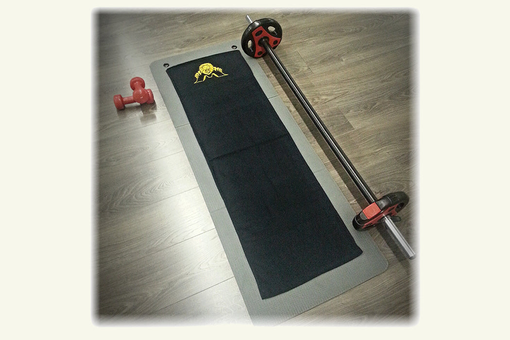 Fitnesshandtuch mit Fixierung - Premium - Logo gestickt - RESTPOSTEN